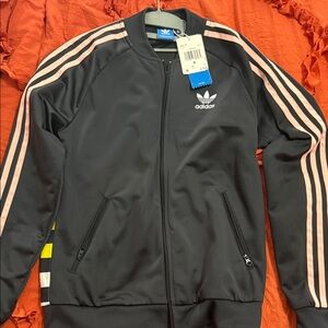 Adidas Black and Pink Bomber Jacket